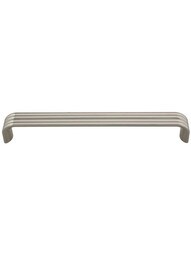 Sanctuary II Deco Pull - 7 inch Center-to-Center in Polished Nickel.
